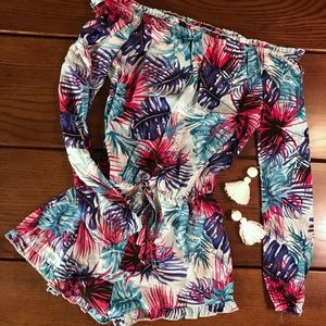 Tropical Print Romper NWT